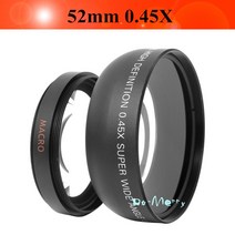 범용 2in 1 52mm 광각 렌즈 매크로 니콘 AF-S DX 18-55mm 55-200mm LF36 용 호환, 단일옵션, 한개옵션0