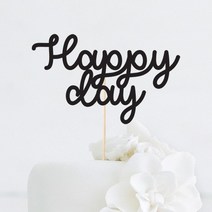 [인디케이] 자유영어 스윗 맞춤 케이크토퍼, 골드