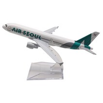 비행기모형 에어 보잉 16cm B737 B747 에어버스 A320 A380 메탈 다이캐스트 항공기 모델 비행기 소장용 디스플레이, [02] Air Seoul A320