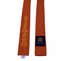 유행 판매 전문 Kyokushin 카이 가라데 벨트 IKO 자수 오렌지 컬러 댄 브라운 태권도 WKF