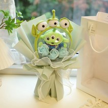 토이스토리 엘린 인형 꽃다발 생일 졸업 입학 선물 여자 친구 화이트데이, 엘린 볼 M + 쇼핑백