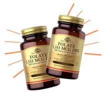솔가 메타폴린 엽산 800mg 100정 [X2] Solgar Folate 활성 수용성 비타민B 호모시스테인 메티오닌 식물성