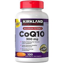 kirkland 시그니처 코큐텐 코엔자임 coq10 300mg 100소프트젤, 100개(1팩)
