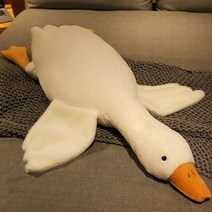 인형 190cm 거대한 오리 귀여운 큰 거위 잠자는 베개 귀여운 거대한 오리 소파 쿠션, 50cm, 하얀