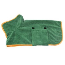 펫드라이룸 개 목욕 가운 수건 애완 동물 건조 코트 흡수 타올 대형 중형 소형 슈퍼 패스트 드라이 소프트 조절 가능, green+S