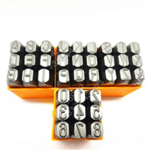 금형 금속 조각 각인 스틸 스탬프 타각기 펀치 세트, 초경량 2세대 6mm 글자 세트