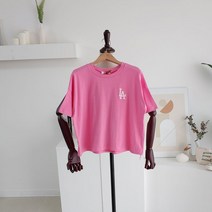 메이룸 la크롭반팔 레터링 프린트 크롭반팔티