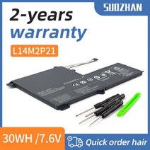 레노버 요가용 노트북 배터리 L14L2P21 500-14ISK S41-70 S41-75 S41-70AM-IFI S41-35 L14M2P21 2ICP6 55/90 7., 1.Black - 3001  4000 MAh