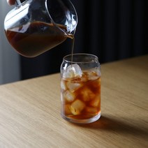 냉커피잔 아이스아메리카노컵 홈카페유리컵 아이스커피잔, 600ml