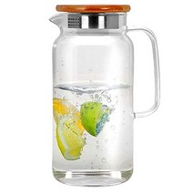 니토 엠보 삼각 원형 내열유리 티포트 직화주전자 유리물통 2가지 필터 1.3L 1.6L, 1.3L 원형