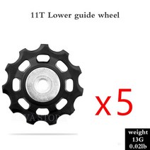 자전거 기어 변속기 부품 WUZEI MTB 자전거 도르래 11T 12T 13T 17T 도로 자전거 자키 후면 변속기 수리 키트 Shimano R8000 R7000 Sram XX1 GX NX, 07 11T Lower 5pc