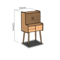 뷰로데스크 엔틱가구 수입 콘솔테이블 원목화장대 미니화장대, 벚나무 뷰로데스크 조명있음