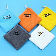 [무료자수] 카카오프렌즈 해피 고리수건 5장 이름인쇄 핸드타월 스위트몬스터 핸드타올, 5개