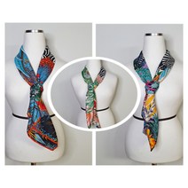 지브라 실크 스카프 화사한 세련된 여성봄스카프 까레