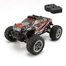 Starwayer RC카 40KM/H 고속 레이싱 라디오 리모컨 카트럭 4WD 몬스터트럭 등산차 선물 장난감, 배터리 2개