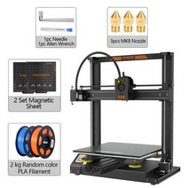 KINGROON 3D 프린터 KP5L 타이탄 압출기 고속 조립 금속 프레임 유리 플레이트 FDM 3D 프린팅 300x300x330mm 업그레이드 전원 공급 장치, CN, KP5L add 2Mag 2PLA