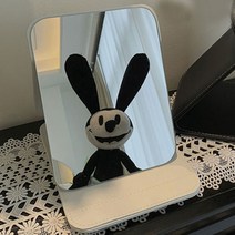 낭만라운지 에르딘 접이식 휴대용 거울, 화이트대형20.5*15.5cm