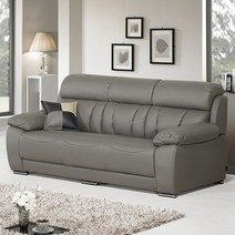 레브 가죽 3인용소파 머드그레이 저렴한 신혼 작은집, 머드그레이_3인용소파