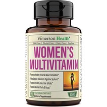 Womens Multivitamin Supplement - 엽산 크롬 마그네슘 비오틴 아연 칼슘 등이 포함된 일일 비타민 및 미네랄. 면역 지원을 위한 식물 기반 고유 혼합물을 포