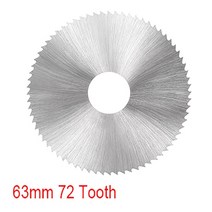 강철 금속 목재 유리 절단 원형톱날 HSS-톱날 63mm 72T 원형 슬리팅 톱 커팅 튜브 파이프 금속 디스크 0.5, 03 0.8mm