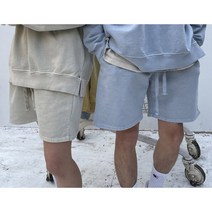 남자 피그먼트 아일렛 밴딩 코튼 반바지 팬츠 4컬러