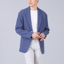 세미 오버핏 투 버튼 자켓_블레이저_남자재킷