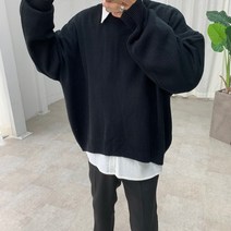스트릿제이 크롭 루즈핏 니트