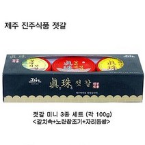 제주 양념젓갈 미니 3종 선물세트 갈치속젓 자리돔젓 노란참조기젓 각 100g, 상품선택, 갈치_참조기_자리돔 각100g(J000603)