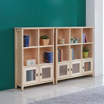 로쏘 [로쏘]모던클래식 원목 책장 세트 도어형, 색상_그레이오크