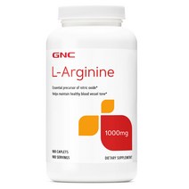 GNC 지앤시 L-Arginine 1000MG 180정 아미노산/Amino Acid, 0.15kg, 180 Caplets