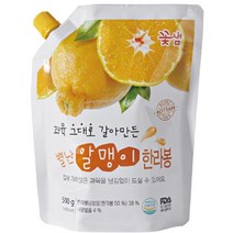 꽃샘 별난알맹이 한라봉 과일청 농축액 500g, 4개