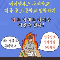 에이셀루스국제학교 집중진로 입학상담 5만원권, 본상품선택