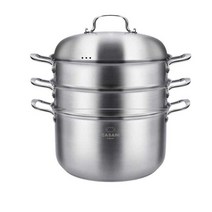 까사니 인덕션 스텐 3단 찜기 찜솥 32cm, 단일옵션