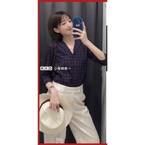 일본 구매 유니클로 INES 봄과 여름 디자이너 콜라보레이션 오픈 칼라 셔츠 415054