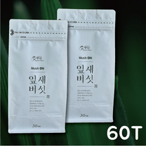 잎새버섯 차 티백 30T 60T 90T / 소양강 잎새버섯 삼각티백 개별포장 건강차 대용량, 60개, 2g