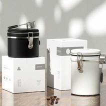 제이수마켓 스테인리스 원두 보관용기 스텐 커피 보관함 보관통 밀폐용기 1.5L, 실버