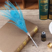 공작 깃털펜 잉크 만년필세트(블루) 캘리그라피, 기본