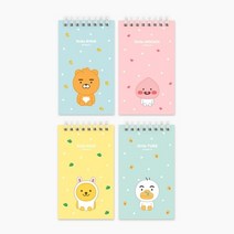 카카오프렌즈 리틀프렌즈 상철 스프링수첩 무지 / 80x135mm 50매 1개입 122249, 상세페이지 참조