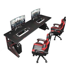 2인용 컴퓨터 게이밍 책상 카페 pc방 테이블, 2인 테이블(핑크) 200x60x75