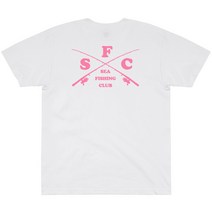 SFC 낚시대 쿨론티 기능성 반팔티, M, 화이트/핑크
