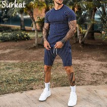 Surkat 새롭다 여름트레이닝세트 상하 세트 여름 반팔반바지세트