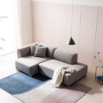 우아미가구 모노 데일리 아쿠아클린 패브릭 3인용 카우치 소파 GM5040 착불, 그레이