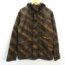 Y■ボルコム/VOLCOM 総柄デザイン スノーボードジャケット■茶【メンズM】MENS/48【中古】