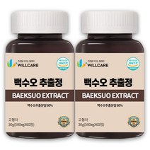 윌케어 백수오 추출정 국내산 500mg x 60정, 2병