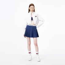 타미힐피거 로고 웨이스트밴드 플리츠 스커트 (T32D0WSC13TWT1C88)