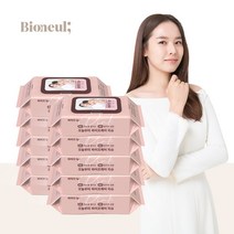 바이오늘 우리아기 바이오케어 물티슈 캡형 핑크, 10팩, 80매