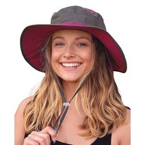 Camptrace 남성 여성 햇빛 차단 모자 넓은 챙 하이킹 자외선 목 플랩 포함 UPF 50+ 낚시 원예 베이지 5705005367, 02-fuchsia_One Size