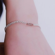 럭키 커브체인 은팔찌 925 SILVER [완제품]