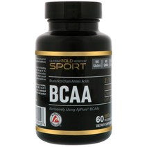 캘리포니아 골드 뉴트리션 BCAA 분지쇄 아미노산 500 mg 60캡슐 운동 전 후