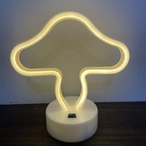 네온사인 led 무드등 분위기 조명 테이블 램프 장식, 23.노란색 버섯